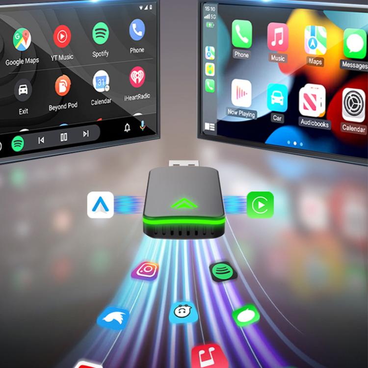 2 in 1 Car mini Smart Box Wired to Wireless Android Auto CarPlay Adapter