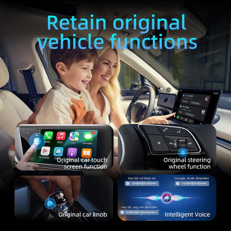 2 in 1 Car mini Smart Box Wired to Wireless Android Auto CarPlay Adapter