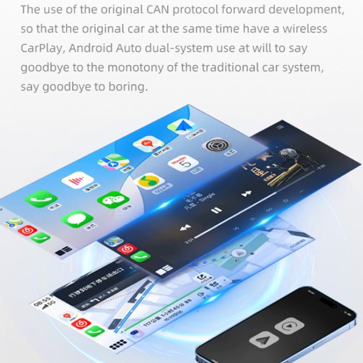 2 in 1 Car Thumb mini Smart Box Bluetooth5.4+WiFi6 Wireless Android Auto CarPlay Adapter