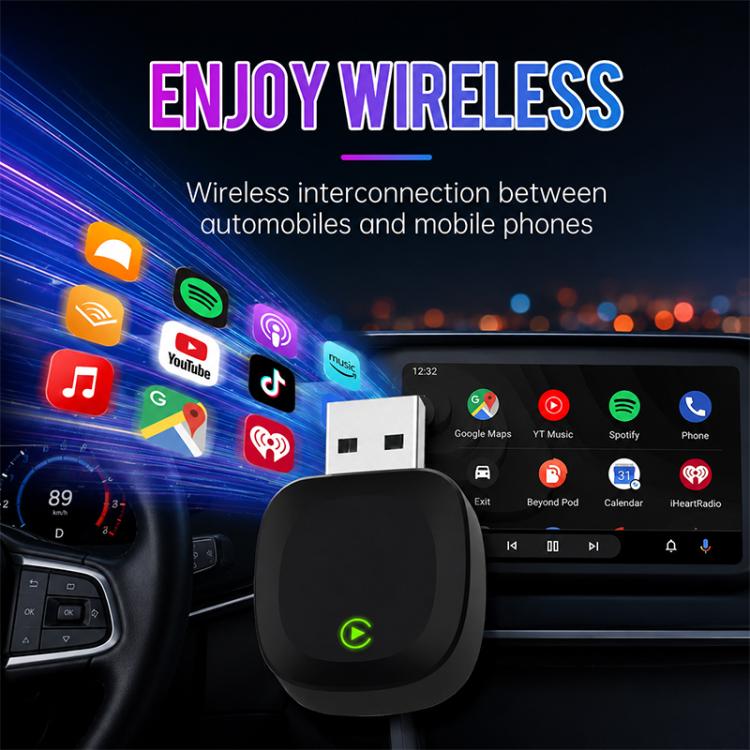 2 in 1 Car mini Smart Box 5.8GHz+2.4GHz Wireless Android Auto CarPlay Adapter