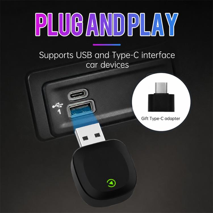2 in 1 Car mini Smart Box 5.8GHz+2.4GHz Wireless Android Auto CarPlay Adapter