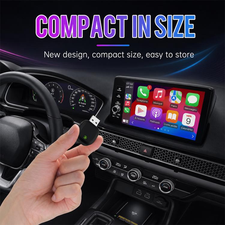2 in 1 Car mini Smart Box 5.8GHz+2.4GHz Wireless Android Auto CarPlay Adapter
