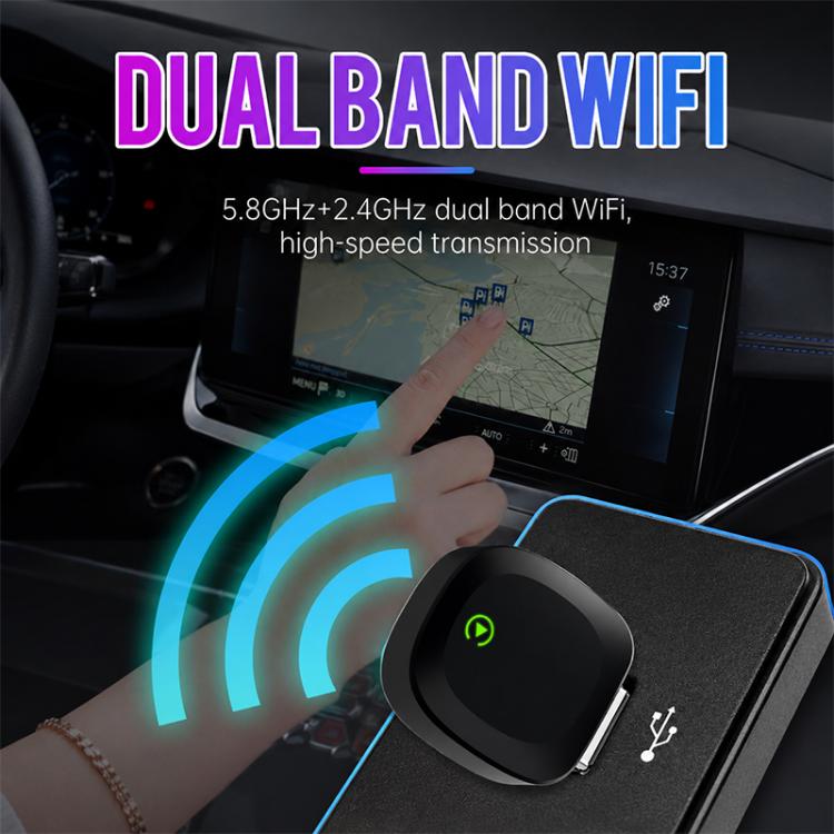 2 in 1 Car mini Smart Box 5.8GHz+2.4GHz Wireless Android Auto CarPlay Adapter