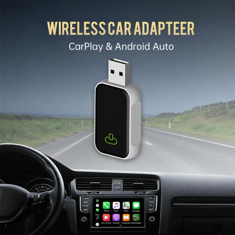 2 in 1 Car mini Smart Box BT5.4+WiFi Wireless Android Auto CarPlay Adapter