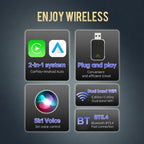 2 in 1 Car mini Smart Box BT5.4+WiFi Wireless Android Auto CarPlay Adapter