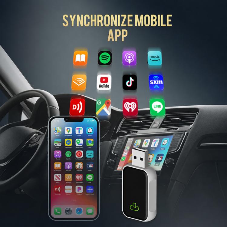 2 in 1 Car mini Smart Box BT5.4+WiFi Wireless Android Auto CarPlay Adapter