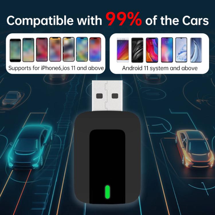2 in 1 Car mini Smart Box 5.8GHz+2.4GHz Wireless Android Auto CarPlay Adapter — view 11