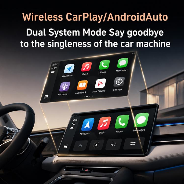 2 in 1 Car mini Smart Box BT4.2+5.8GHz Wireless Android Auto CarPlay Adapter — view 9
