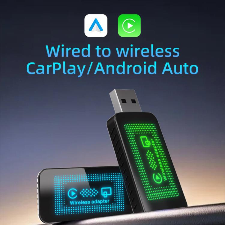 2 in 1 Car mini Smart Box Screen Display Wireless Android Auto CarPlay Adapter