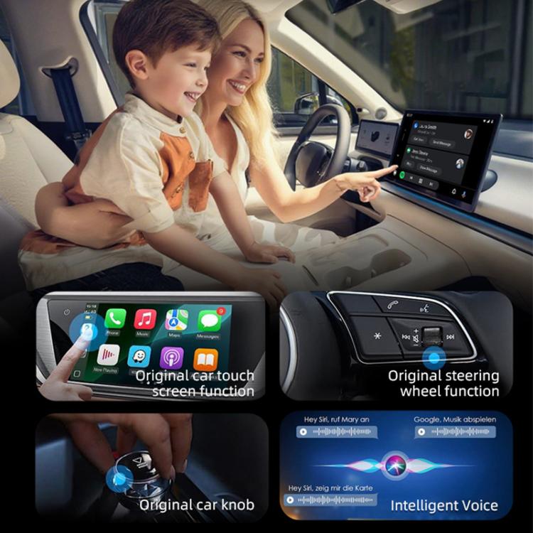 2 in 1 Car mini Smart Box Screen Display Wireless Android Auto CarPlay Adapter