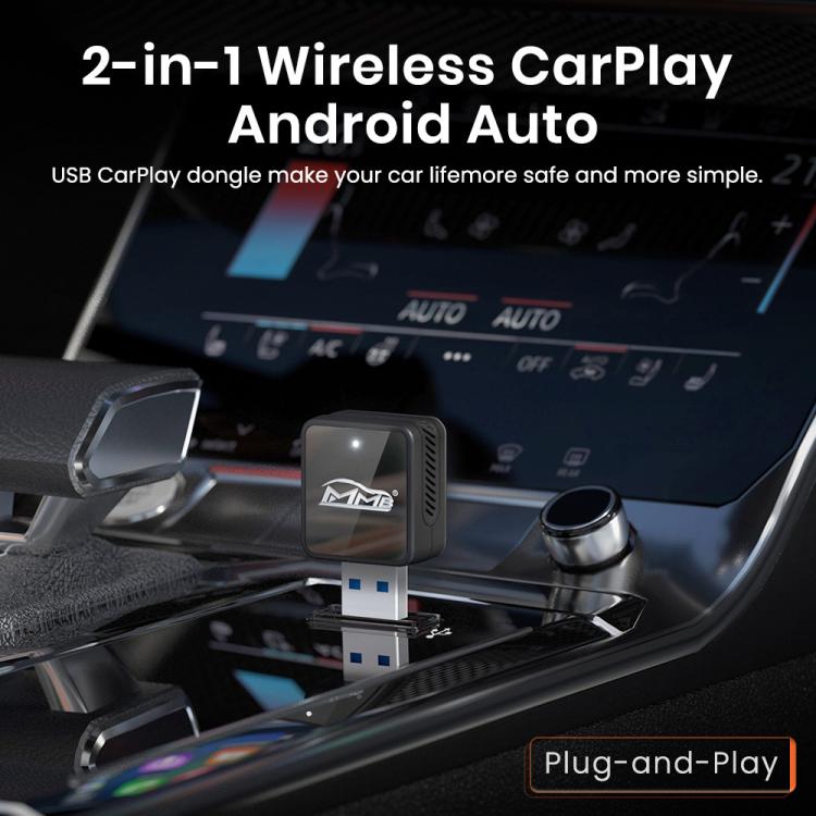 MMB CP-1 2 in 1 Car mini Smart Box Wired to Wireless Android Auto CarPlay Adapter