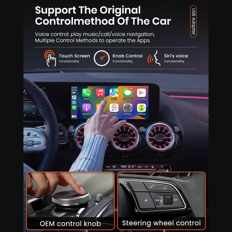 MMB CP-1 2 in 1 Car mini Smart Box Wired to Wireless Android Auto CarPlay Adapter