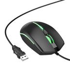 HOCO GM37 Wonderful Gaming Luminous Wired Mouse