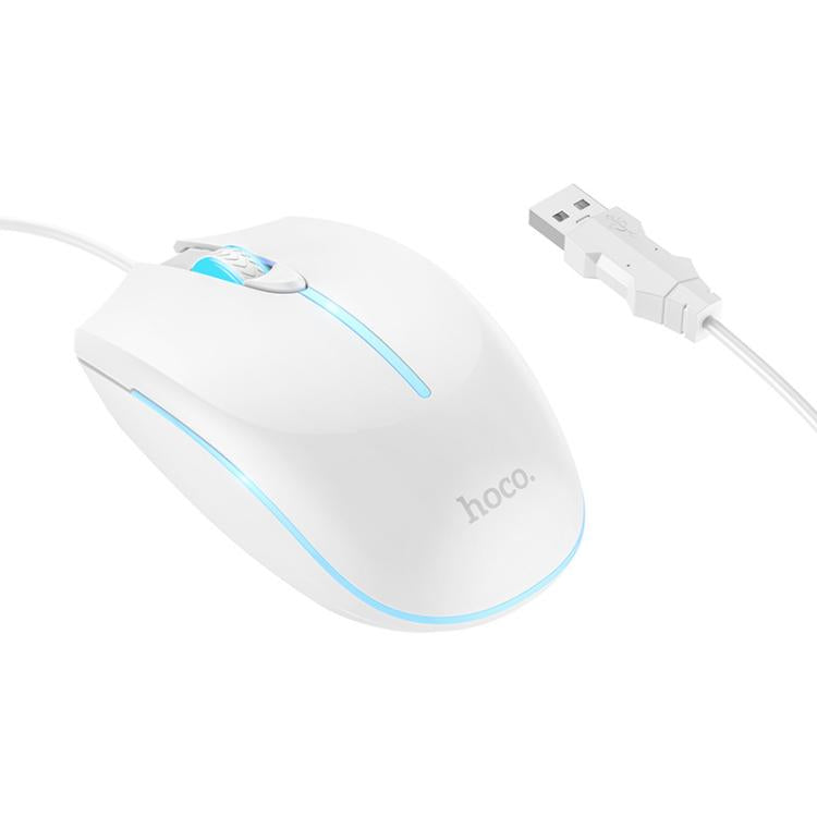 HOCO GM37 Wonderful Gaming Luminous Wired Mouse — Black