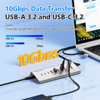 Blueendless Type-C / USB-C 2 in 1 Port Multifunctional HUB Docking Station UK Plug — view 4