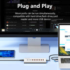 Blueendless Type-C / USB-C 2 in 1 Port Multifunctional HUB Docking Station UK Plug — view 6
