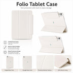 YOYOISLES Heart Island Series Electroplated PC Hybrid PU Tablet Case — For iPad Air 11 2024 / 2025