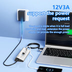 Blueendless Type-C / USB-C 2 in 1 Multifunctional HUB Docking Station AU Plug — view 5