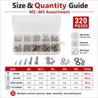 Hexagonal Nuts and Bolts 320PCS / Set