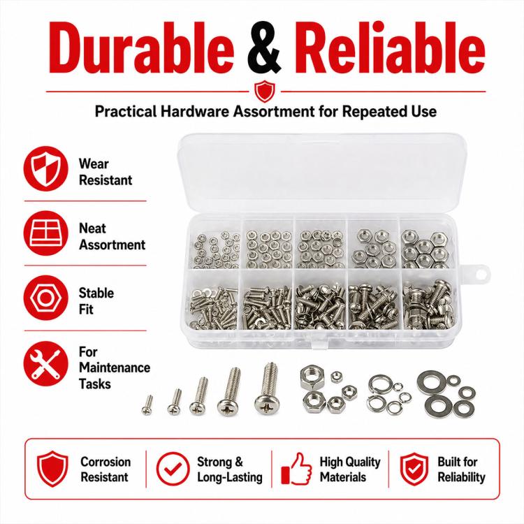 Hexagonal Nuts and Bolts 320PCS / Set