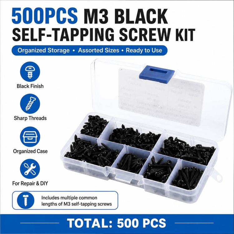 M3 Pan-head Phillips Self-tapping Screw 500 PCS / Set
