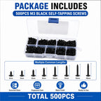 M3 Pan-head Phillips Self-tapping Screw 500 PCS / Set
