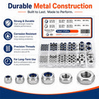 175PCS Lock Nuts and Hexagonal Nut Plug Set
