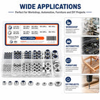 175PCS Lock Nuts and Hexagonal Nut Plug Set