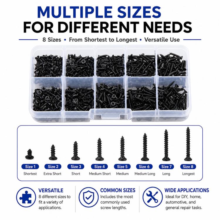 M2 Phillips Self-tapping Screw 400 PCS / Set