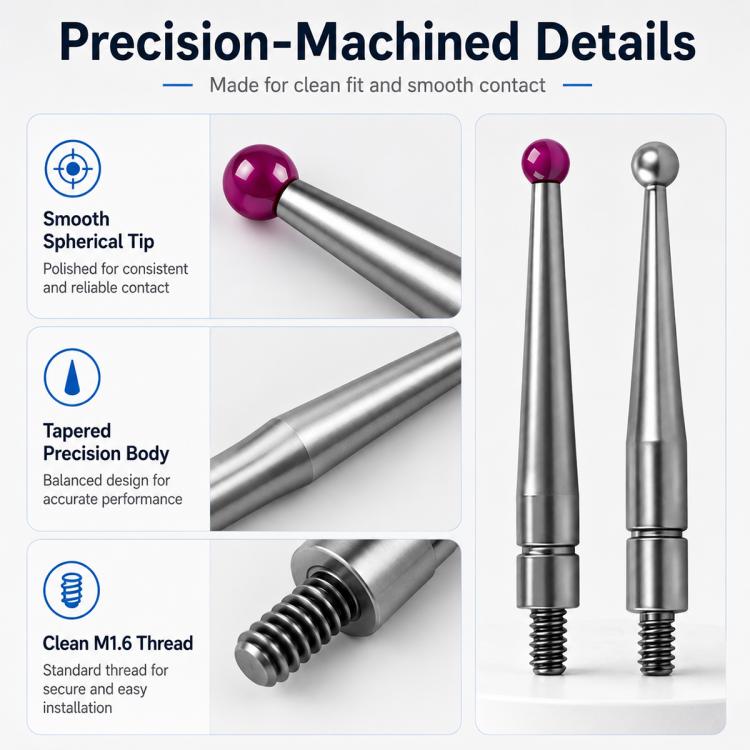 Threaded Ball Lever Dial Indicator Probe — view 6