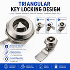 MS408 Stainless Steel Distribution Box Cabinet Door Triangle Lock — view 5