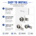 MS408 Stainless Steel Distribution Box Cabinet Door Triangle Lock — view 7