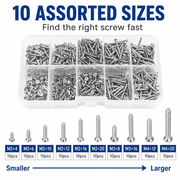 M4 Self-tapping Screw 100 PCS / Set
