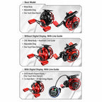 Magnetic Slow Descent Saltwater Raft Fishing Metal Reel