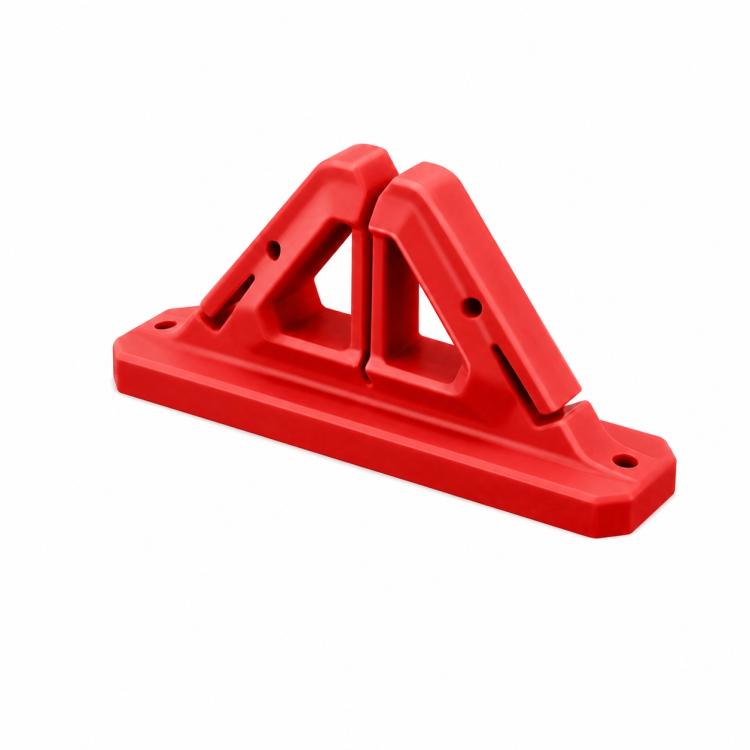 Drill-Free Wall-Mounted Silicone Fishing Rod Display Holder — Red