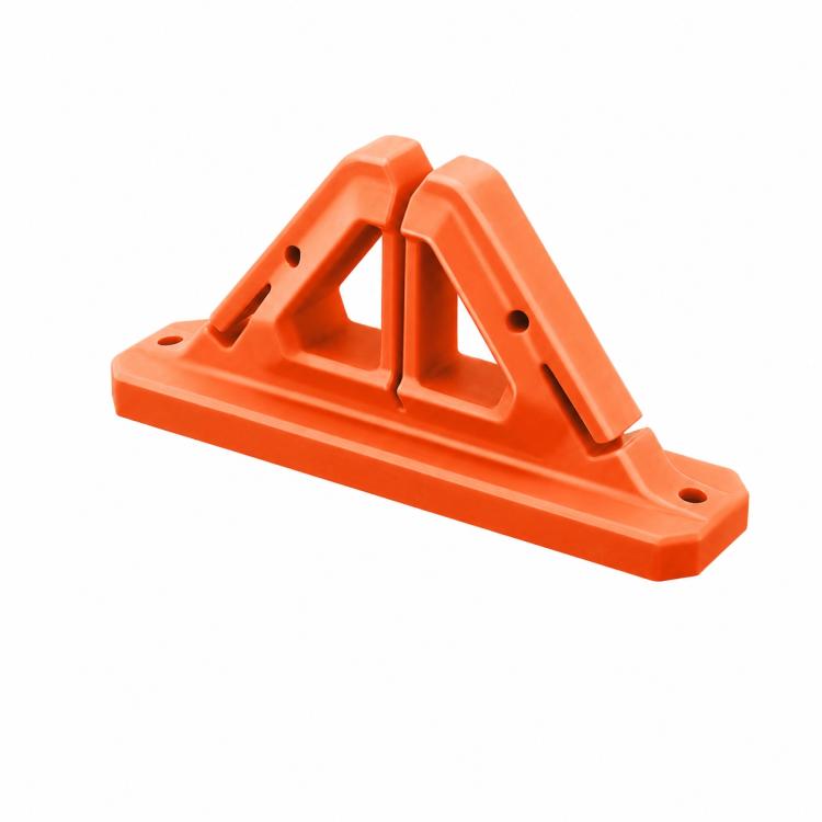 Drill-Free Wall-Mounted Silicone Fishing Rod Display Holder — Orange