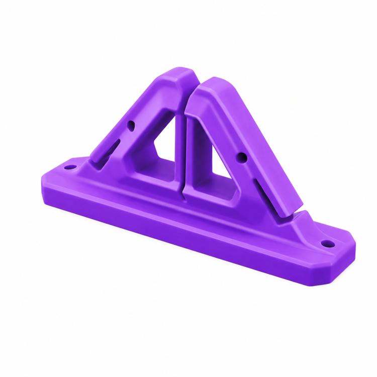Drill-Free Wall-Mounted Silicone Fishing Rod Display Holder — Purple