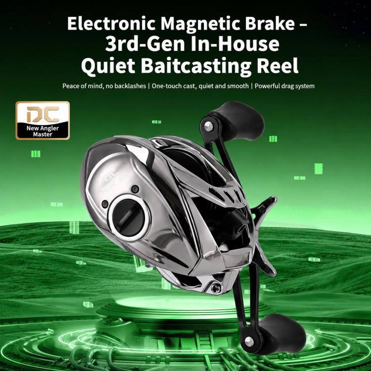 Electroplated DC Electronic Magnetic Brake Baitcasting Fishing Reel