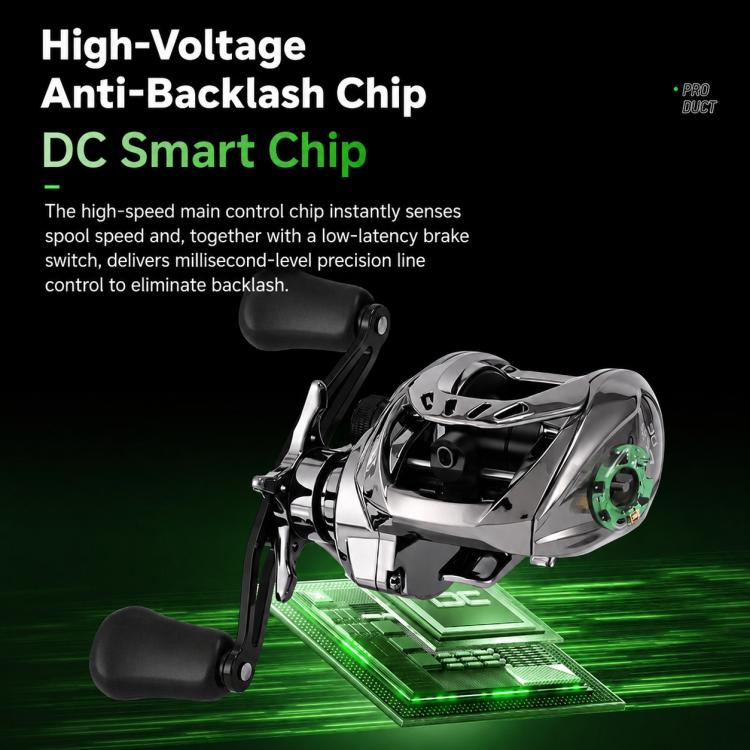Electroplated DC Electronic Magnetic Brake Baitcasting Fishing Reel