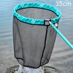Foldable Aluminum Alloy Coated Mesh Head Big Fish Landing Net with Storage Bag