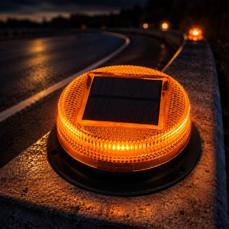 Solar Powered Nighttime LED Flashing Warning Light