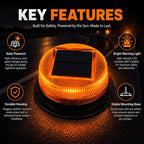 Solar Powered Nighttime LED Flashing Warning Light