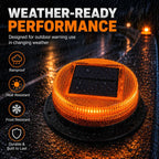 Solar Powered Nighttime LED Flashing Warning Light