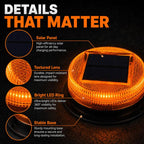 Solar Powered Nighttime LED Flashing Warning Light