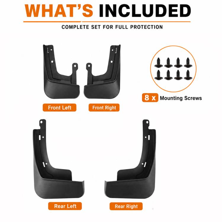 4pcs/Set Car Wheel Splash Flaps Fender Guard — view 8