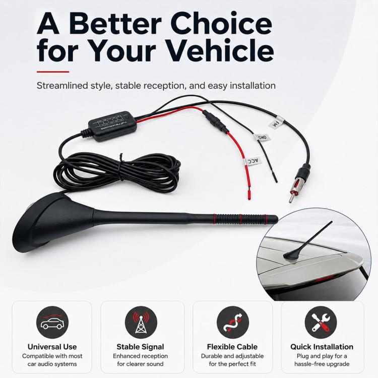 Car MP3 Radio Antenna FM Amplifier Signal Booster