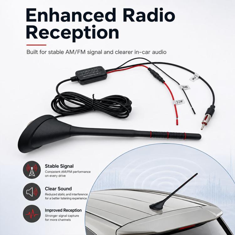 Car MP3 Radio Antenna FM Amplifier Signal Booster