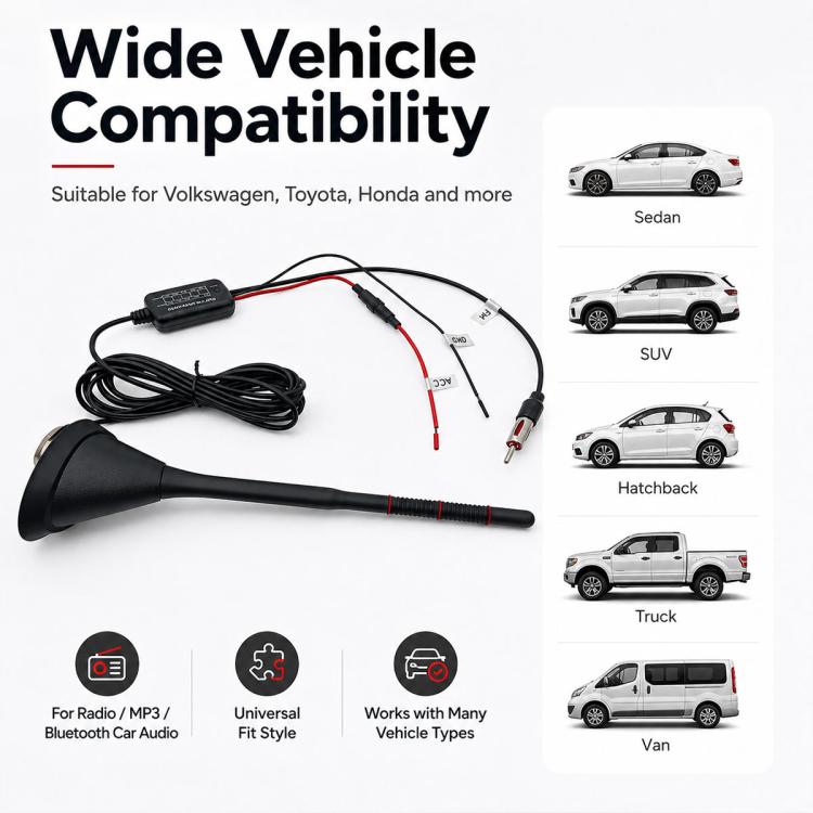 Car MP3 Radio Antenna FM Amplifier Signal Booster