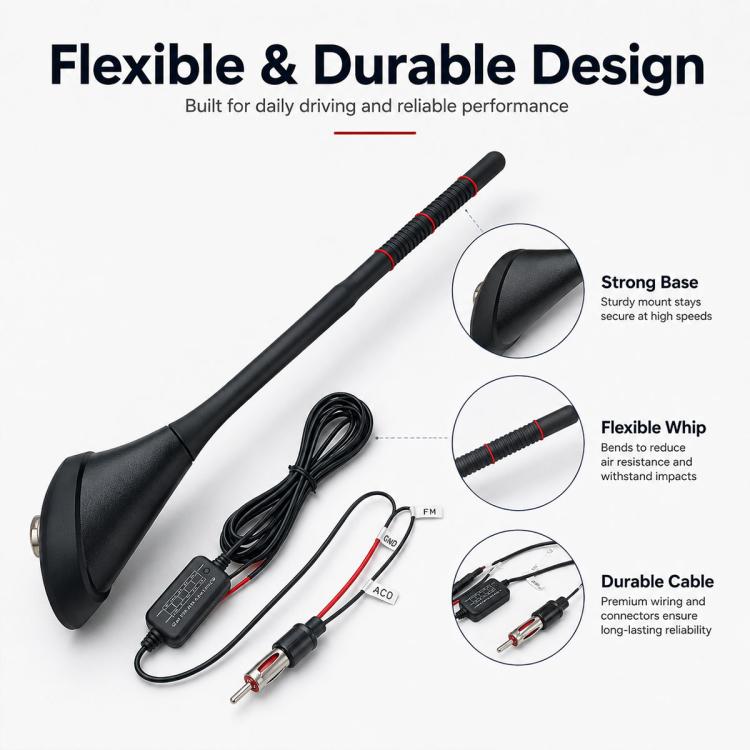 Car MP3 Radio Antenna FM Amplifier Signal Booster