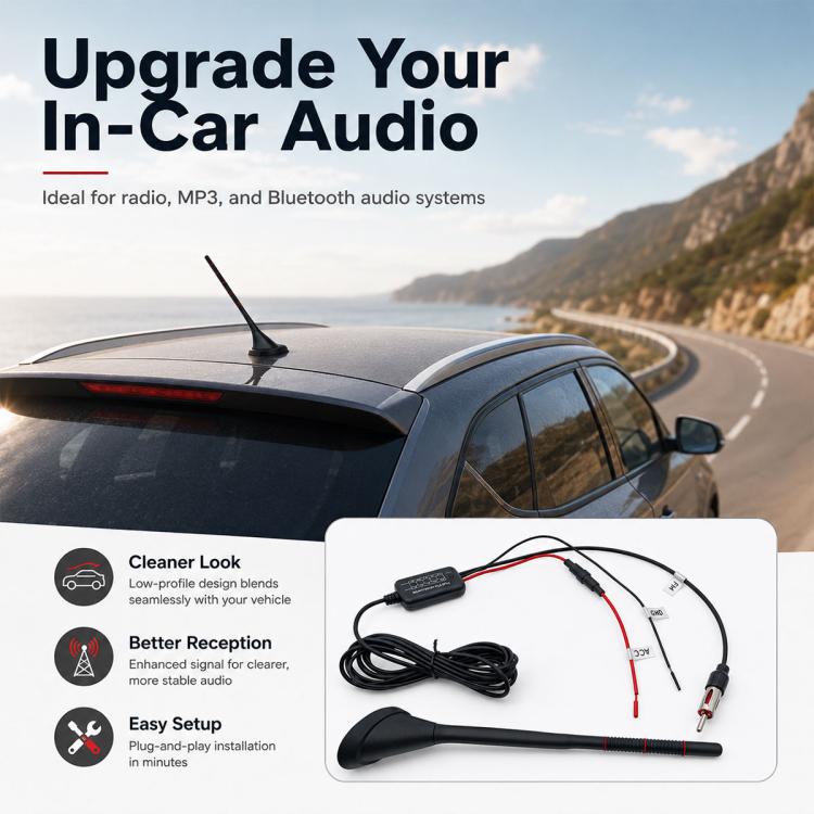 Car MP3 Radio Antenna FM Amplifier Signal Booster
